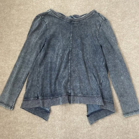 Dylan Sweatshirt Womens Small Blue Tie Back Pullover Sweater Boho 90s Y2K - Picture 1 of 8